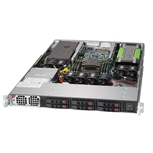 Supermicro SuperServer 1019GP-TT Cascade Lake Intel Xeon Scalable 1U Rackmount w/ 2 x PCI-3.0 x16 slots for GPU, 2 x 10GBase-T LAN, IPMI