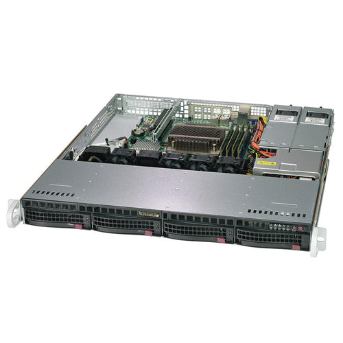 Supermicro 5019C-MR Xeon E-2100 1U Rackmount w/ Redundant Power Supply, 4 x 3.5" Drive Bays