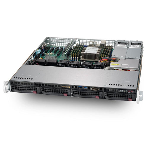 VMware Certified - Supermicro SYS-5019P-MTR Intel Xeon Scalable 1U Rackmount w/ 4 x 3.5" Drive Bays