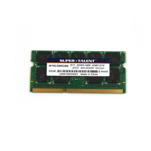 Super Talent DDR3-1600 SODIMM 8GB/1Gx72 ECC CL11 Server Memory